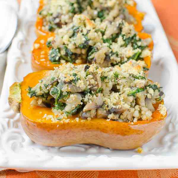 Savory Stuffed Honeynut Squash