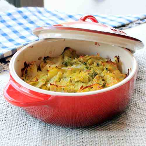 Cabbage and Leek Gratin