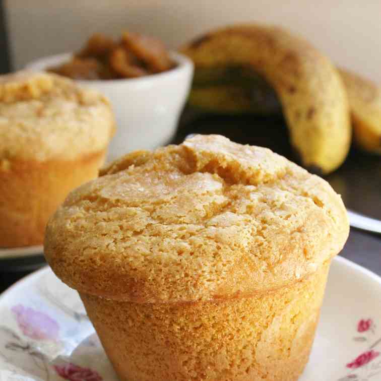 Jumbo Banana and Pumpkin Butter Muffins