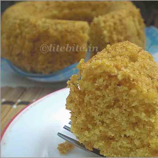 Lemony Eggless Cornmeal Cake