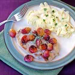 Seared Pork with Roasted Grapes