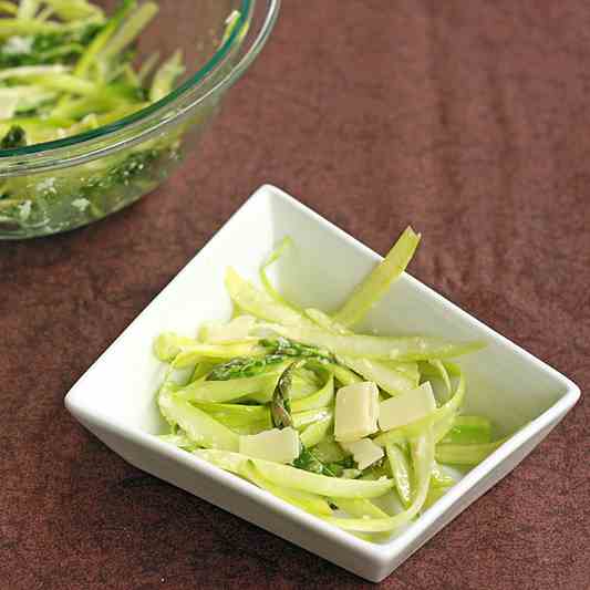 Shaved Asparagus with Parmesan Vinaigrette