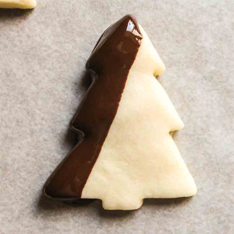 Chocolate-Dipped Shortbread Cookies