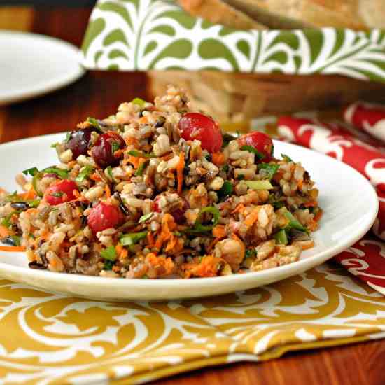 Cranberry Walnut Wild Rice Salad