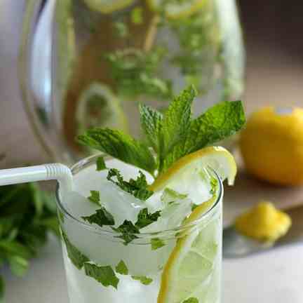 Mint and Lemon Infused Water