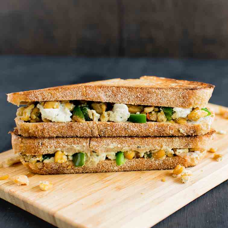 Jalapeno Tempeh Cheese Sandwich