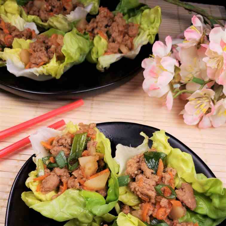 Pressure Cooker Chicken Lettuce Wraps