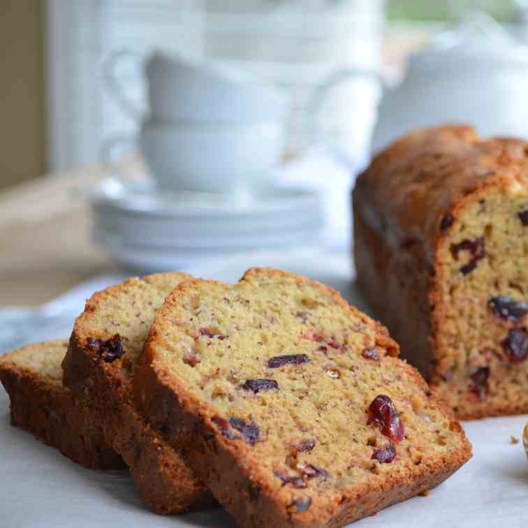 Banana Bread with Dried Cranberies