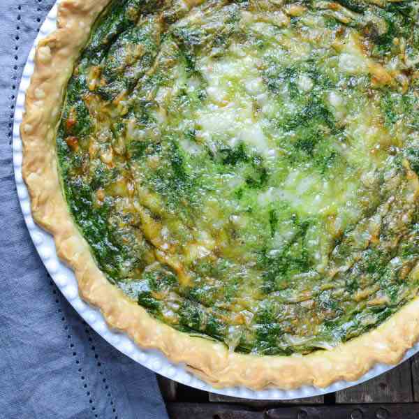 Homemade Spinach Gruyere Quiche