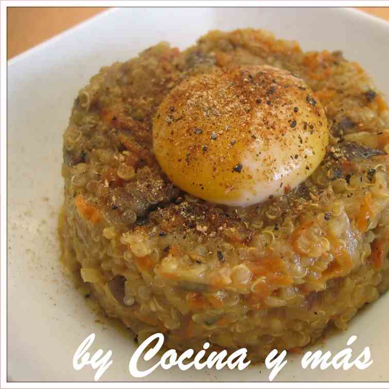 Quinoa Risotto with vegetables and egg war