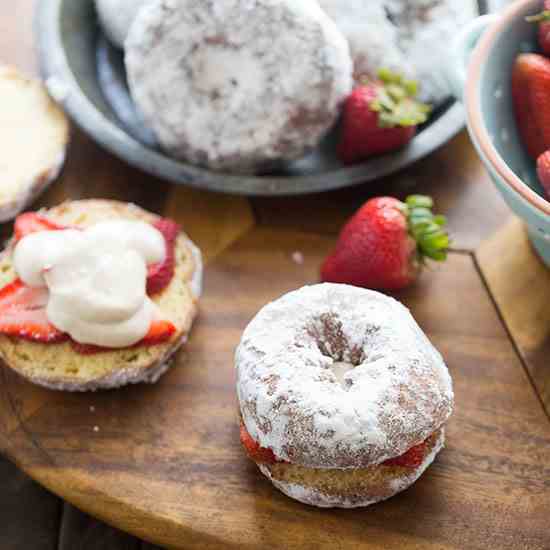 Strawberry Donut Sandwiches