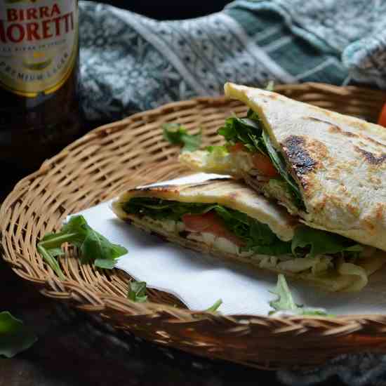Vegetarian Piadina Sandwich