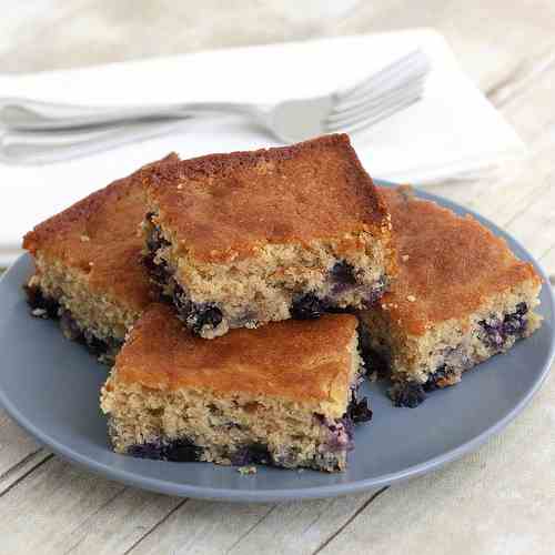Blueberry-Brown Sugar Plain Cake