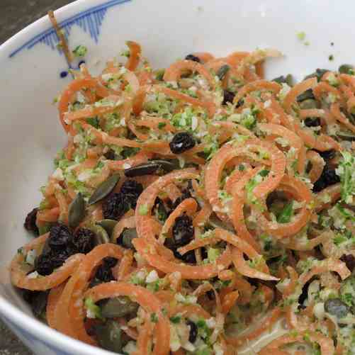 Carrot Salad with Broccoli - Coconut