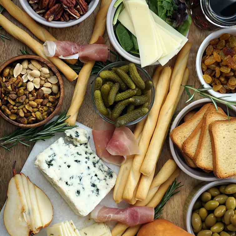 Rustic fall cheese board