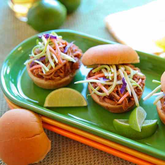 Tequila Lime Bbq Pork Sliders  