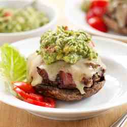 Bacon Wrapped Mushroom Cheeseburgers