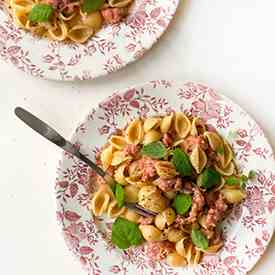 Pasta with Sausage and Mustard