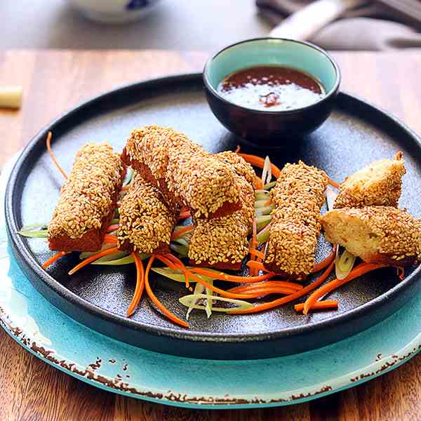 Golden Sesame Prawn Toast