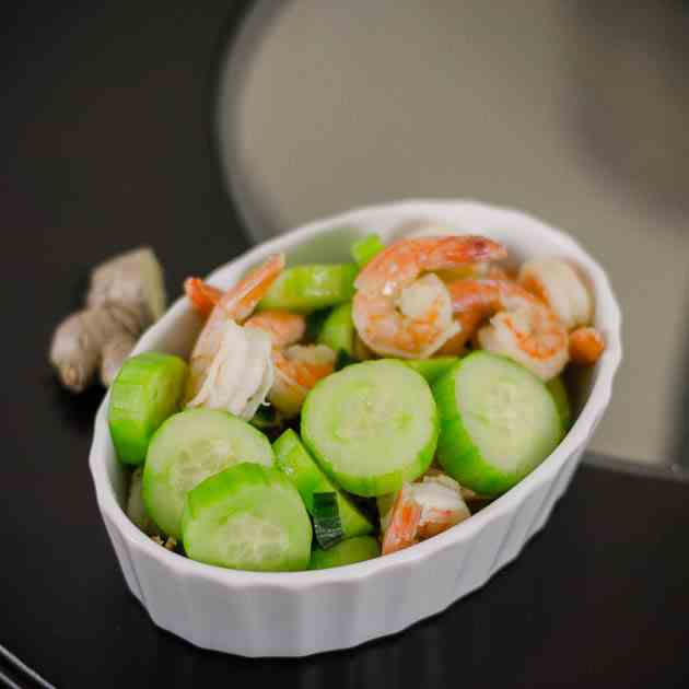 Cucumber Ginger Shrimp 