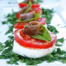 Mozzarella with Anchovies in Truffle Oil