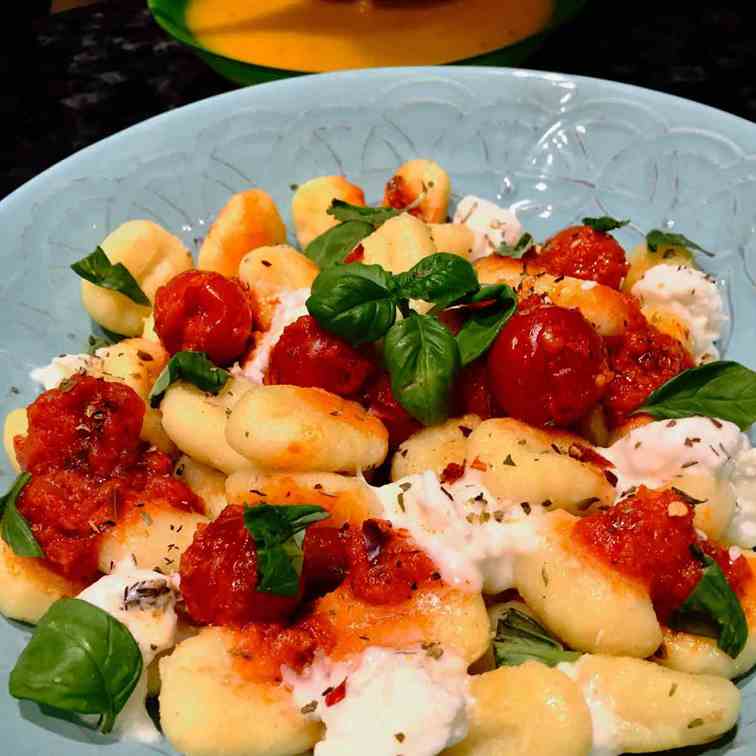 Gnocchi with buffalo mozzarella