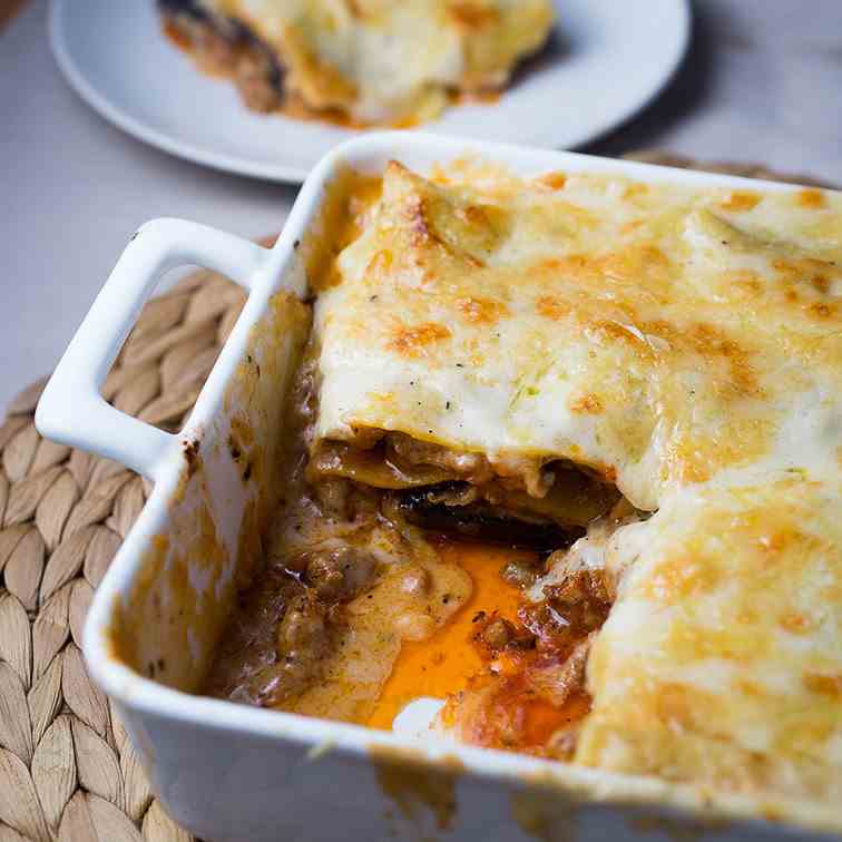 Aubergine Lasagna