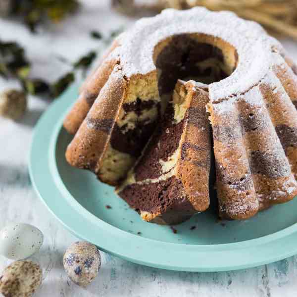 Marble mayonnaise bundt cake