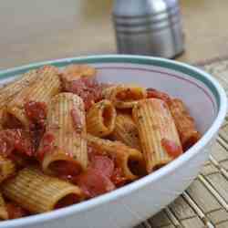 Spicy Grape Tomato Rigatoni