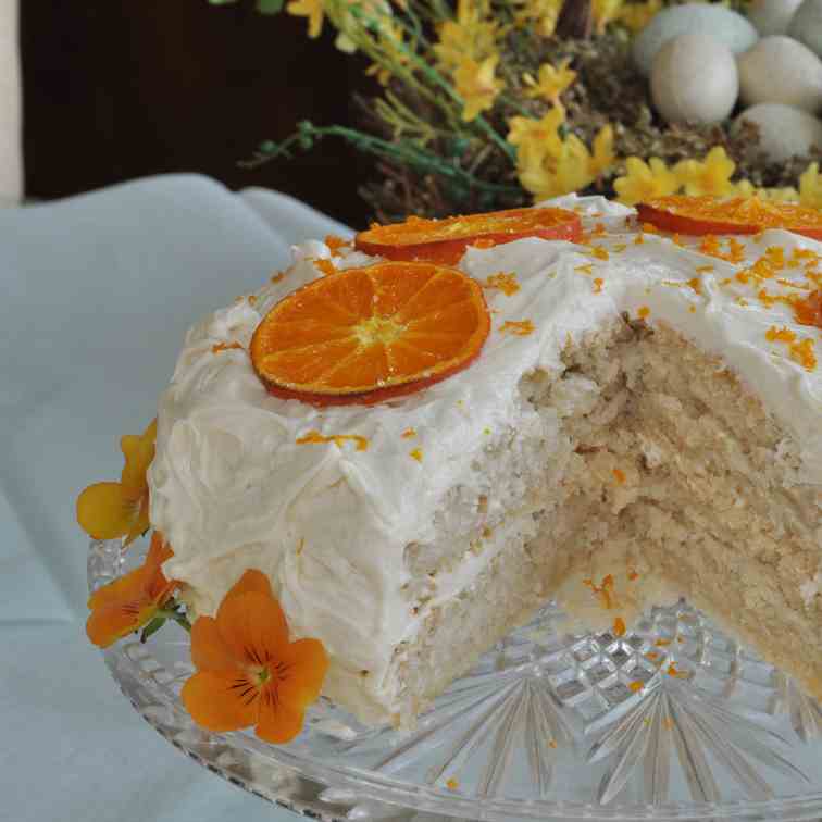 Vanilla Cake & Tangerine Frosting