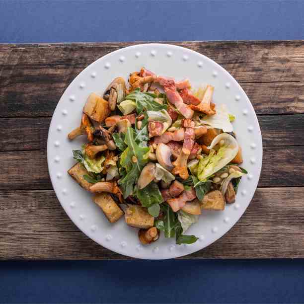 Christmas Salad With Pancetta, Chanterelle