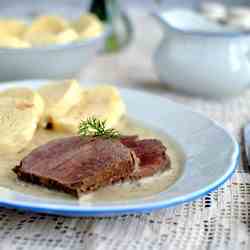 Beef in cream dill sauce