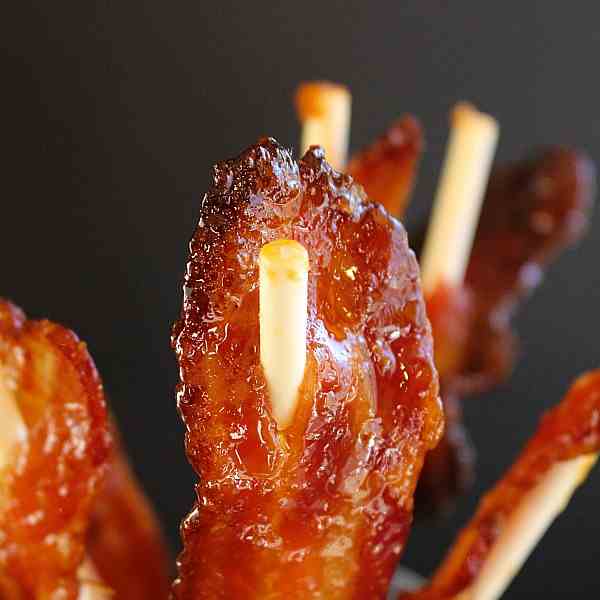Candied Bacon Lollipops