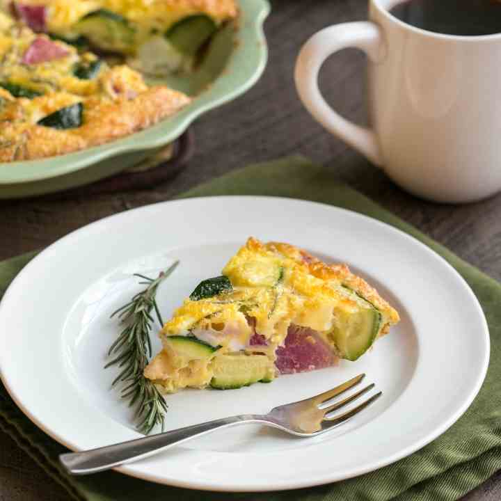 Crustless Zucchini Radish Quiche