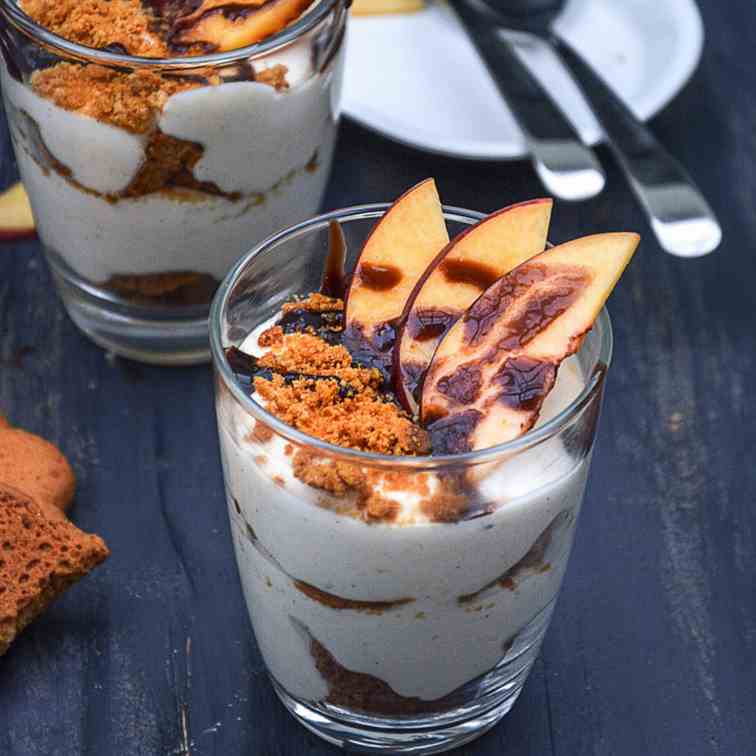 No-bake Peach Gingerbread Parfait