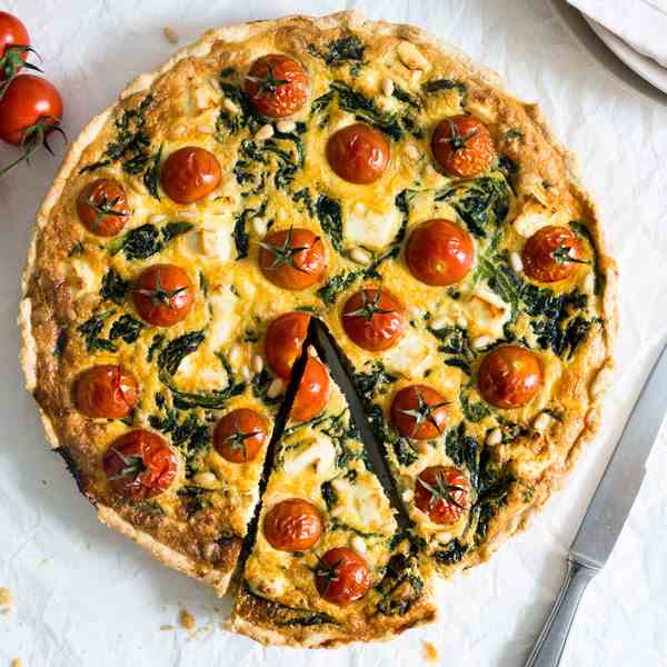 Spinach Tomato Quiche