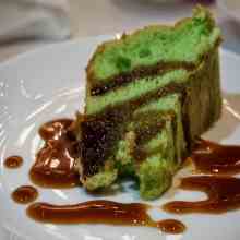 Pandan Chiffon Cake with Gula Melaka Syrup