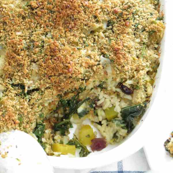 kale and butternut gratin