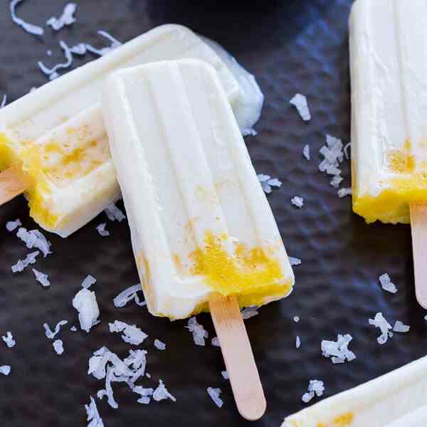 Pina Colada Popsicles