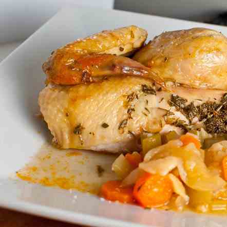 Herb Braised Chicken Halves