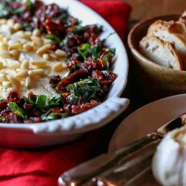 Baked goat cheese appetizer