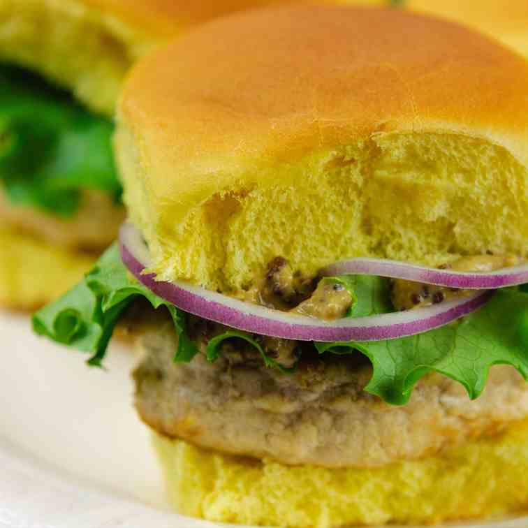 Three Mustard Chicken Sliders 