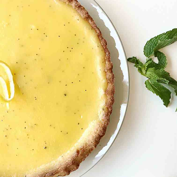 Lemon poppy seed tart 