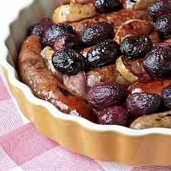 Roasted Italian Sausage with Grapes