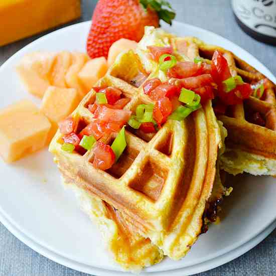 Egg and Cheese Waffle Sandwiches