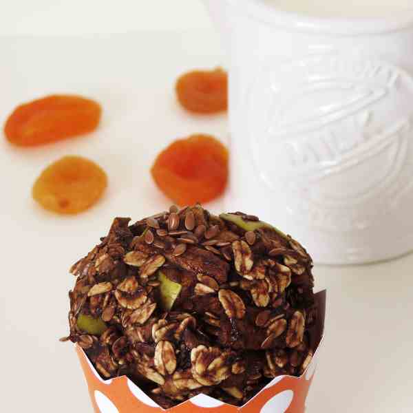 Healthy Cocoa Honey Oat Muffins