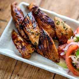 Marinated chicken strips