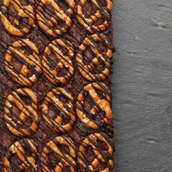 Pretzel chocolate brownie