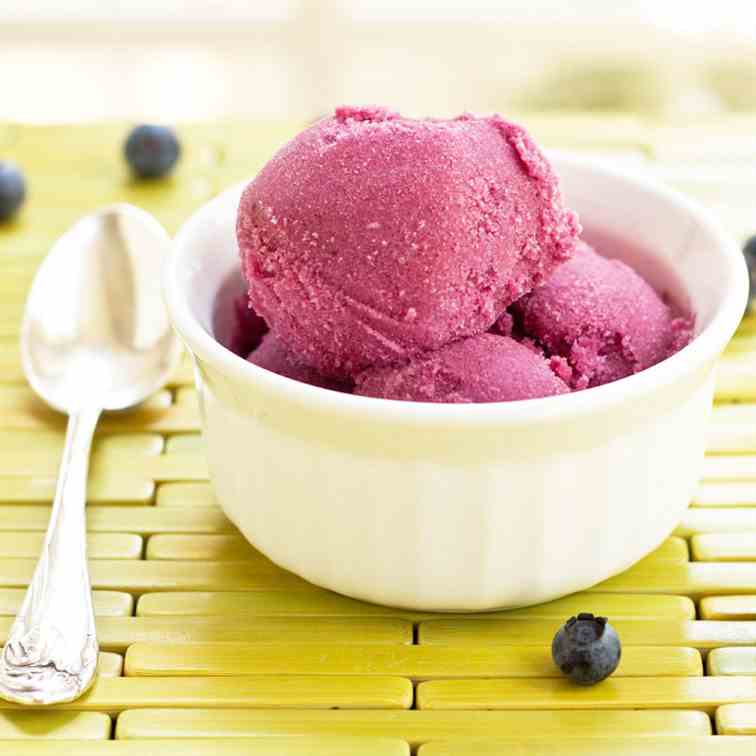 Blueberry Mascarpone Sherbet