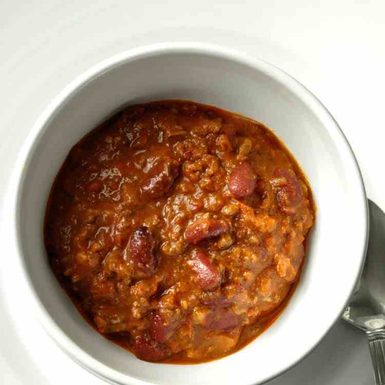 Spicy Harissa Chili with Merguez Sausage